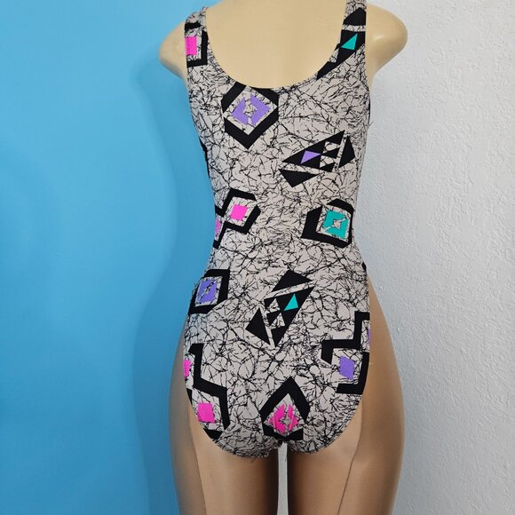 Vintage Leotard by VITAL High-Leg Sexy Aerobics Workout SPANDEX Costume - Picture 6 of 8